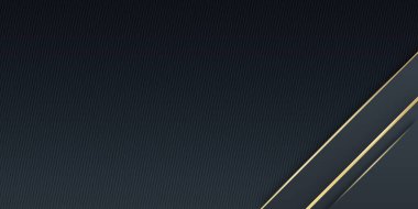 Siyah ve altın soyut arka plan. Altın çizgili modern siyah arkaplan. Şatafatlı koyu renkli, altın çizgili arka plan