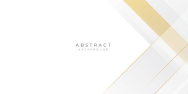 Soyut altın ve beyaz arka plan. Bronz çizgileri olan gri gümüş soyut lüks arka plan. Soyut altın ve gri dikdörtgenlere sahip teknolojik geometrik arka plan. Vektör paneli tasarımı