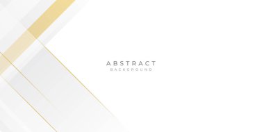 Soyut altın ve beyaz arka plan. Bronz çizgileri olan gri gümüş soyut lüks arka plan. Soyut altın ve gri dikdörtgenlere sahip teknolojik geometrik arka plan. Vektör paneli tasarımı