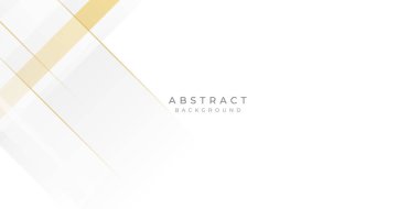 Soyut altın ve beyaz arka plan. Bronz çizgileri olan gri gümüş soyut lüks arka plan. Soyut altın ve gri dikdörtgenlere sahip teknolojik geometrik arka plan. Vektör paneli tasarımı