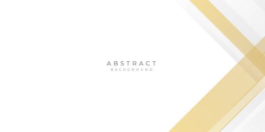 Soyut altın ve beyaz arka plan. Bronz çizgileri olan gri gümüş soyut lüks arka plan. Soyut altın ve gri dikdörtgenlere sahip teknolojik geometrik arka plan. Vektör paneli tasarımı