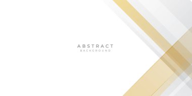 Soyut altın ve beyaz arka plan. Bronz çizgileri olan gri gümüş soyut lüks arka plan. Soyut altın ve gri dikdörtgenlere sahip teknolojik geometrik arka plan. Vektör paneli tasarımı