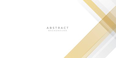 Soyut altın ve beyaz arka plan. Bronz çizgileri olan gri gümüş soyut lüks arka plan. Soyut altın ve gri dikdörtgenlere sahip teknolojik geometrik arka plan. Vektör paneli tasarımı