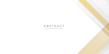 Soyut altın ve beyaz arka plan. Bronz çizgileri olan gri gümüş soyut lüks arka plan. Soyut altın ve gri dikdörtgenlere sahip teknolojik geometrik arka plan. Vektör paneli tasarımı