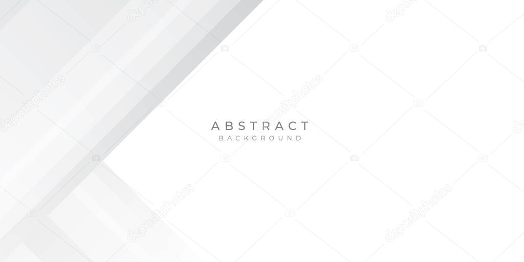 Grey white abstract background paper shine and layer element vector for presentation design. Suit for business, corporate, institution, party, festive, seminar, and talks