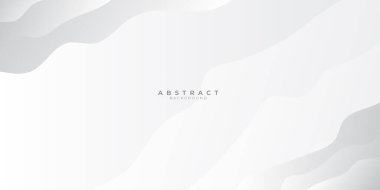 Sunum tasarımı için beyaz dalga soyut arkaplan. Yatay peyzaj yönelimi