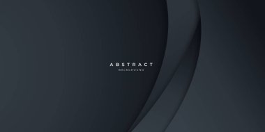 Siyah nötr karbon soyut dalga arka planı sunum tasarımı için modern. İş, şirket, kurum, parti, festival, seminer ve görüşmeler için vektör illüstrasyon