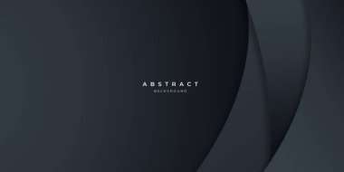 Siyah nötr karbon soyut dalga arka planı sunum tasarımı için modern. İş, şirket, kurum, parti, festival, seminer ve görüşmeler için vektör illüstrasyon