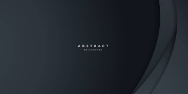 Siyah nötr karbon soyut dalga arka planı sunum tasarımı için modern. İş, şirket, kurum, parti, festival, seminer ve görüşmeler için vektör illüstrasyon