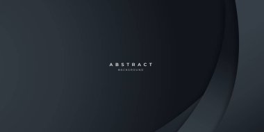 Siyah nötr karbon soyut dalga arka planı sunum tasarımı için modern. İş, şirket, kurum, parti, festival, seminer ve görüşmeler için vektör illüstrasyon