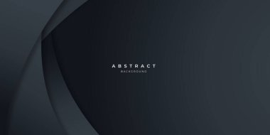 Siyah nötr karbon soyut dalga arka planı sunum tasarımı için modern. İş, şirket, kurum, parti, festival, seminer ve görüşmeler için vektör illüstrasyon