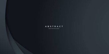 Siyah nötr karbon soyut dalga arka planı sunum tasarımı için modern. İş, şirket, kurum, parti, festival, seminer ve görüşmeler için vektör illüstrasyon