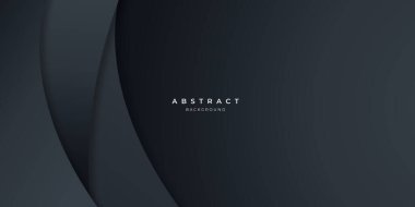 Siyah nötr karbon soyut dalga arka planı sunum tasarımı için modern. İş, şirket, kurum, parti, festival, seminer ve görüşmeler için vektör illüstrasyon