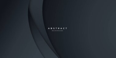 Siyah nötr karbon soyut dalga arka planı sunum tasarımı için modern. İş, şirket, kurum, parti, festival, seminer ve görüşmeler için vektör illüstrasyon