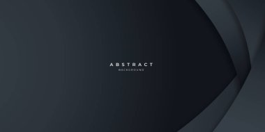 Siyah nötr karbon soyut dalga arka planı sunum tasarımı için modern. İş, şirket, kurum, parti, festival, seminer ve görüşmeler için vektör illüstrasyon