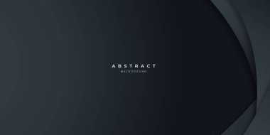 Siyah nötr karbon soyut dalga arka planı sunum tasarımı için modern. İş, şirket, kurum, parti, festival, seminer ve görüşmeler için vektör illüstrasyon