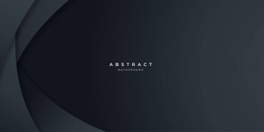 Siyah nötr karbon soyut dalga arka planı sunum tasarımı için modern. İş, şirket, kurum, parti, festival, seminer ve görüşmeler için vektör illüstrasyon