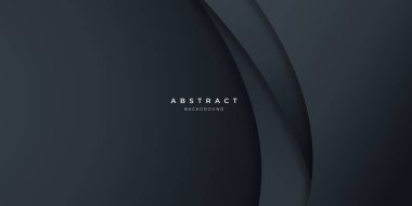 Siyah nötr karbon soyut dalga arka planı sunum tasarımı için modern. İş, şirket, kurum, parti, festival, seminer ve görüşmeler için vektör illüstrasyon