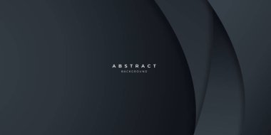 Siyah nötr karbon soyut dalga arka planı sunum tasarımı için modern. İş, şirket, kurum, parti, festival, seminer ve görüşmeler için vektör illüstrasyon