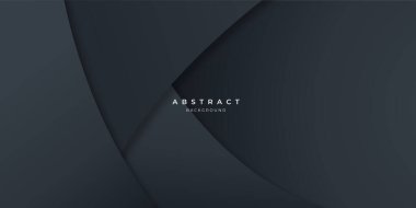 Siyah nötr karbon soyut dalga arka planı sunum tasarımı için modern. İş, şirket, kurum, parti, festival, seminer ve görüşmeler için vektör illüstrasyon