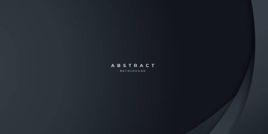 Siyah nötr karbon soyut dalga arka planı sunum tasarımı için modern. İş, şirket, kurum, parti, festival, seminer ve görüşmeler için vektör illüstrasyon