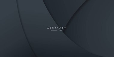 Siyah nötr karbon soyut dalga arka planı sunum tasarımı için modern. İş, şirket, kurum, parti, festival, seminer ve görüşmeler için vektör illüstrasyon