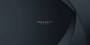 Siyah nötr karbon soyut dalga arka planı sunum tasarımı için modern. İş, şirket, kurum, parti, festival, seminer ve görüşmeler için vektör illüstrasyon