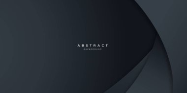 Siyah nötr karbon soyut dalga arka planı sunum tasarımı için modern. İş, şirket, kurum, parti, festival, seminer ve görüşmeler için vektör illüstrasyon