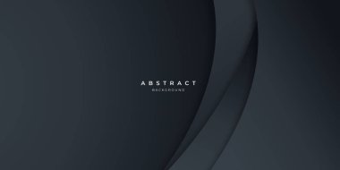 Siyah nötr karbon soyut dalga arka planı sunum tasarımı için modern. İş, şirket, kurum, parti, festival, seminer ve görüşmeler için vektör illüstrasyon