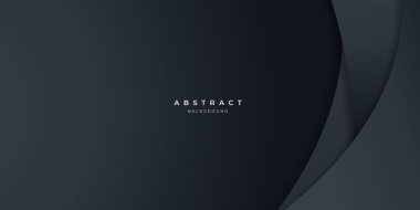 Siyah nötr karbon soyut dalga arka planı sunum tasarımı için modern. İş, şirket, kurum, parti, festival, seminer ve görüşmeler için vektör illüstrasyon