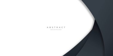 Sunum tasarımı, afişi, broşu ve kartviziti için modern siyah eğri çizgileri