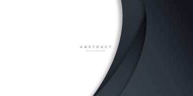 Sunum tasarımı, afişi, broşu ve kartviziti için modern siyah eğri çizgileri