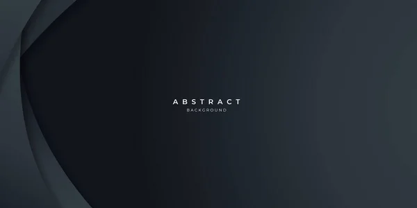 Fondo Onda Abstracta Carbono Neutro Negro Moderno Para Diseño Presentación — Vector de stock