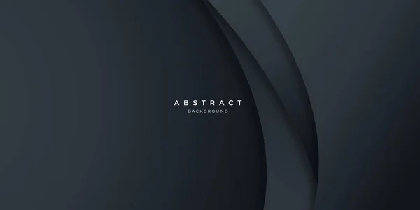 Preto Neutro Carbono Abstrato Onda Fundo Moderno Para Design Apresentação — Vetor de Stock