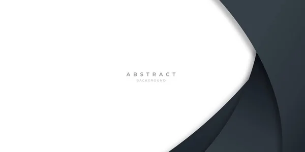 Moderne Zwarte Abstracte Curve Lijnen Achtergrond Voor Presentatie Ontwerp Banner — Stockvector