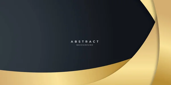 Черное Золото Кривая Абстрактный Фон Презентации Дизайна — стоковый вектор