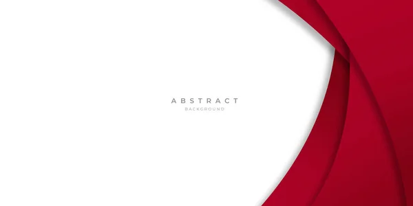 Modern Simple Red White Abstract Wave Háttér Bemutatása Design Banner — Stock Vector