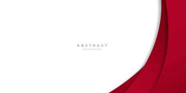 Modern Simple Red White Abstract Wave Háttér Bemutatása Design Banner — Stock Vector