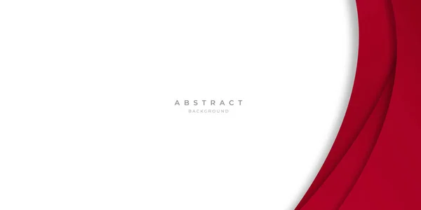 Современная Простая Красно Белая Абстрактная Волна Фон Дизайна Презентаций Баннер — стоковый вектор