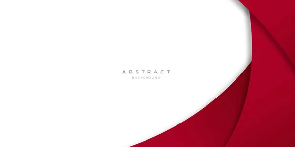 Moderní Jednoduchá Červená Bílá Abstraktní Vlna Pozadí Pro Prezentační Design — Stockový vektor
