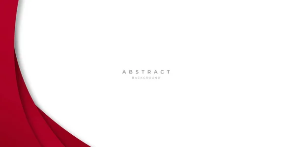 Сучасний Простий Червоно Білий Абстрактний Хвильовий Фон Презентації Дизайн Банер — стоковий вектор