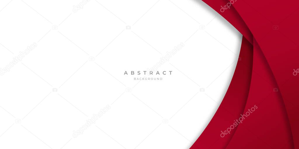 Modern Simple Red White Abstract Wave Background for Presentation Design, Banner, Business Card Design