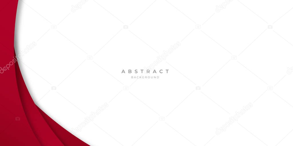 Modern Simple Red White Abstract Wave Background for Presentation Design, Banner, Business Card Design