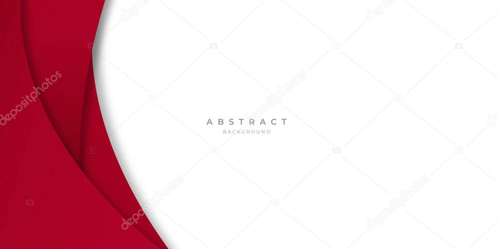 Modern Simple Red White Abstract Wave Background for Presentation Design, Banner, Business Card Design