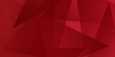 Dinamik üçgen desenli soyut Kırmızı Geometrik Arkaplan. İş sunumu tasarımı için Vektör İllüstrasyonu