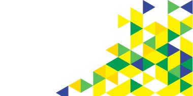 Soyut teknoloji arka planı ile sarı ve yeşil renkli üçgen. İş sunumu tasarımı, afiş, kurumsal pazarlama için vektör illüstrasyonu