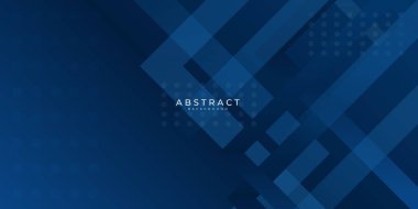 Üst üste binen ışık dikdörtgenli modern mavi soyut sunum arkaplanı. Sunum, afiş, kapak, ağ, kart, poster, duvar kağıdı, doku, slayt için vektör illüstrasyon teknolojisi tasarımı