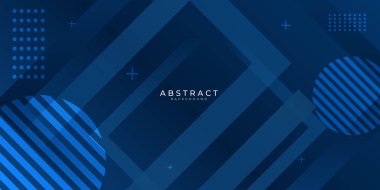 Üst üste binen ışık dikdörtgenli modern mavi soyut sunum arkaplanı. Sunum, afiş, kapak, ağ, kart, poster, duvar kağıdı, doku, slayt için vektör illüstrasyon teknolojisi tasarımı