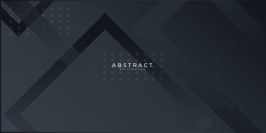 Modern siyah soyut sunum arkaplanı. Sunum, afiş, kapak, web, kart, poster, duvar kağıdı, doku, slayt, dergi için vektör illüstrasyon teknolojisi tasarımı