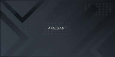 Modern siyah soyut sunum arkaplanı. Sunum, afiş, kapak, web, kart, poster, duvar kağıdı, doku, slayt, dergi için vektör illüstrasyon teknolojisi tasarımı